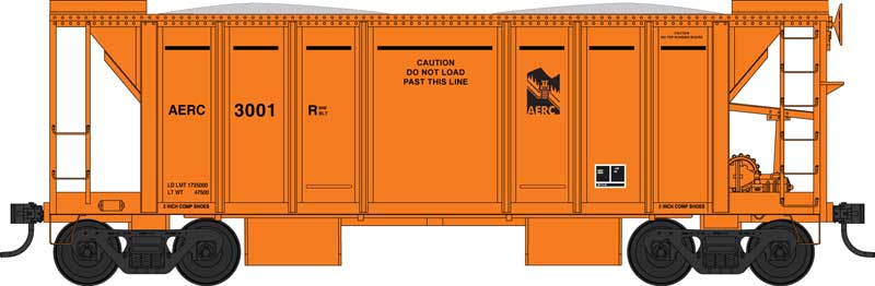 Bowser 43647 HO Albany & Eastern 70 Ton Ballast Car with Side Chutes RTR #3001