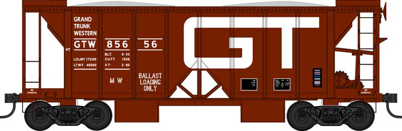 Bowser 43668 HO GTW 70 Ton Ballast Car with Side Chutes Ready to Run #85677