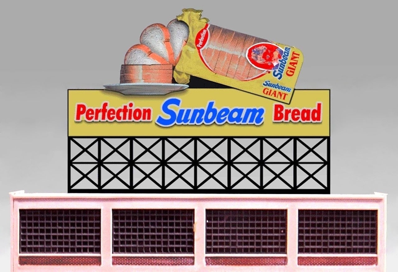 Miller Engineering 883301 O/HO Sunbeam Bread Animated Neon Sign Billboard Kit