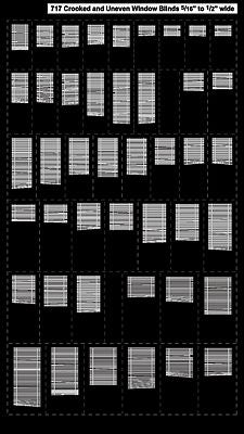 City Classics 717 HO Scale Crooked and Uneven Window Blinds