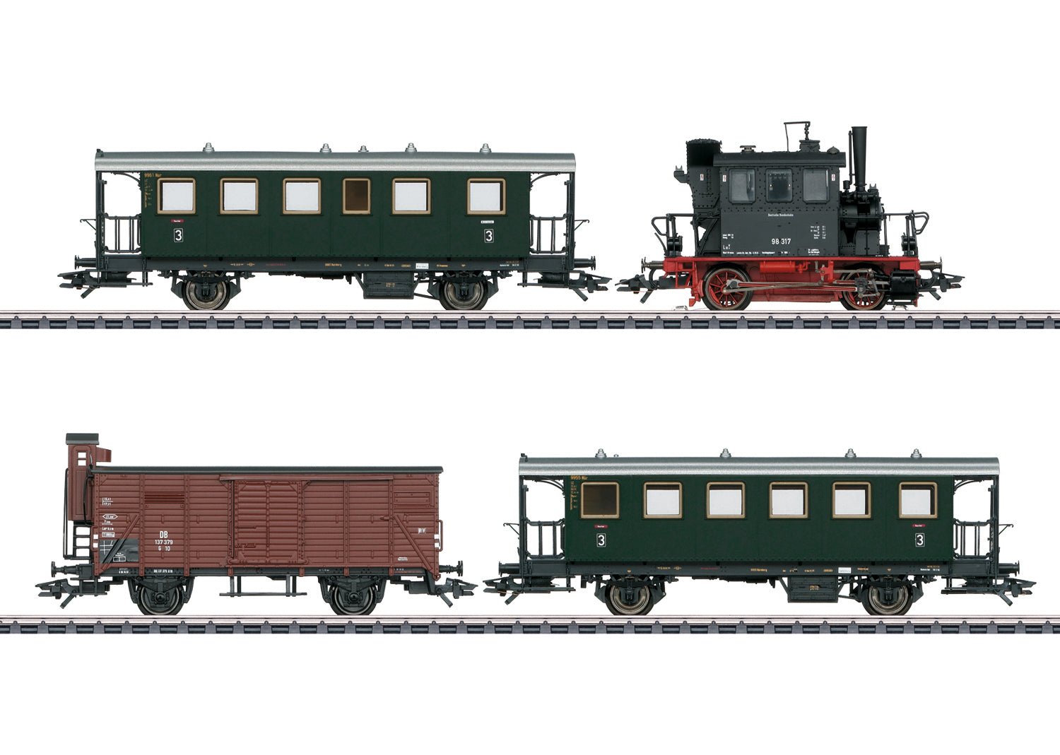 Marklin 26609 PmG Glass Box Passenger HO Gauge Steam Train Set