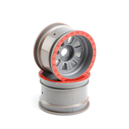 Losi 45027 Super Rock Rey Silver Wheels (Pack of 2)