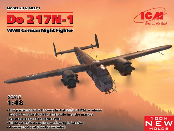 ICM 48271 1:48 WWII German Do217N1 Night Fighter Military Aircraft Plane Kit
