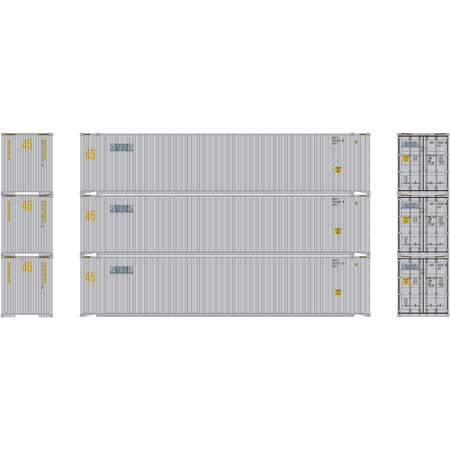 Athearn 24552 HO Gateway 45' Ready-to-Run Container (Pack of 3)
