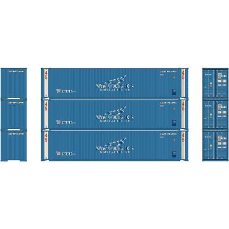 Athearn 24557 HO NYK 45' Ready-to-Run Container (Pack of 3)