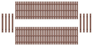 Ratio 437 HO/OO Wooden Fencing