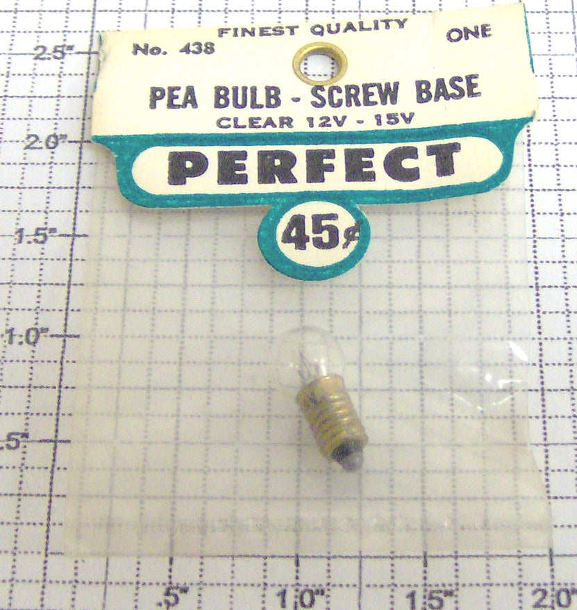 Lionel 438-X1 15 Volt Screw Base Clear Pea Light Bulb