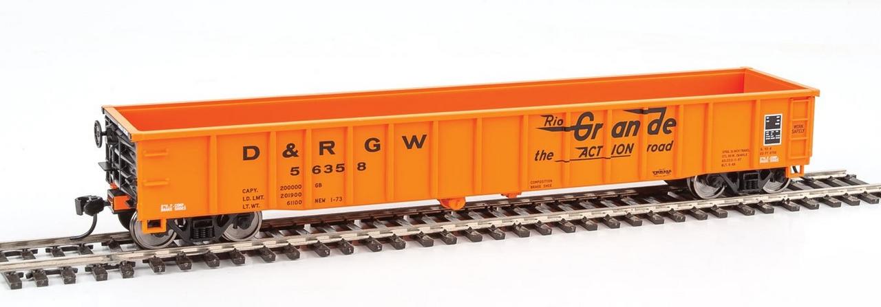 Walthers 910-6154 HO DRGW 53' Thrall Smooth-Side Gondola #56358