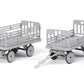Walthers 949-4141 HO Non-Powered Gray Baggage Tractor & 3 Trailers Plastic Kit