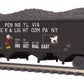 MTH 20-97887 O Pennsylvania Power & Light 4-Bay Hopper Car with Coal Load #100