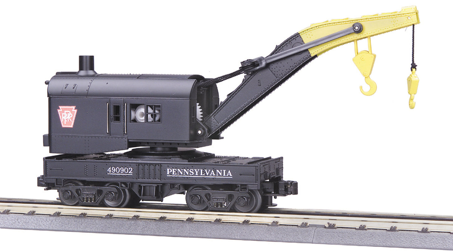MTH 30-7948 O Gauge Pennsylvania Railroad Crane Car #490902