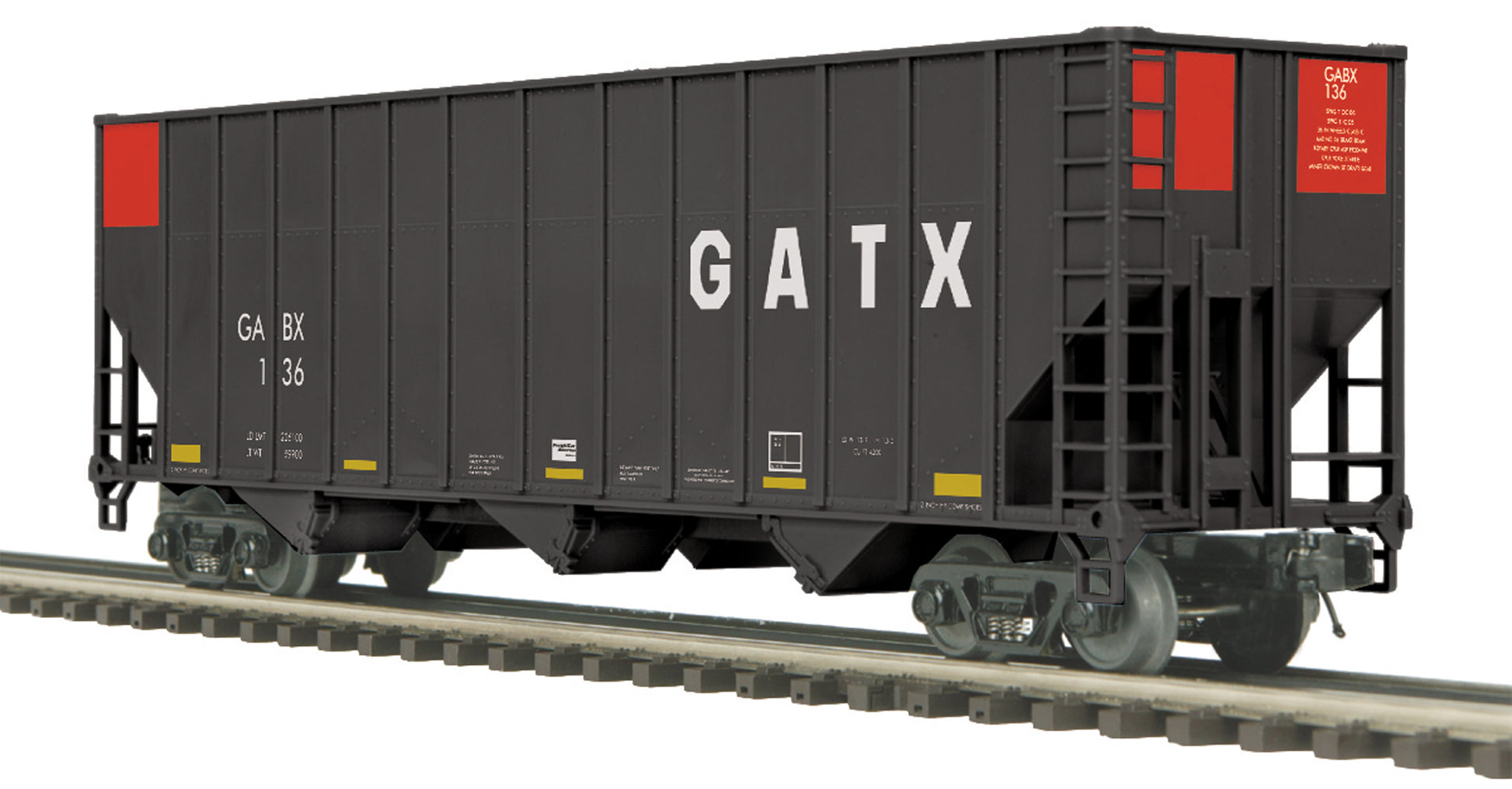 MTH 20-97364 O Gauge GATX Coke Hopper Car #136 with Cola Load