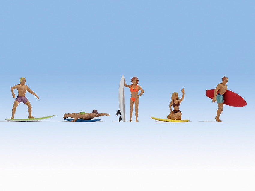 Noch 15853 HO Surfers Figures (Set of 5)