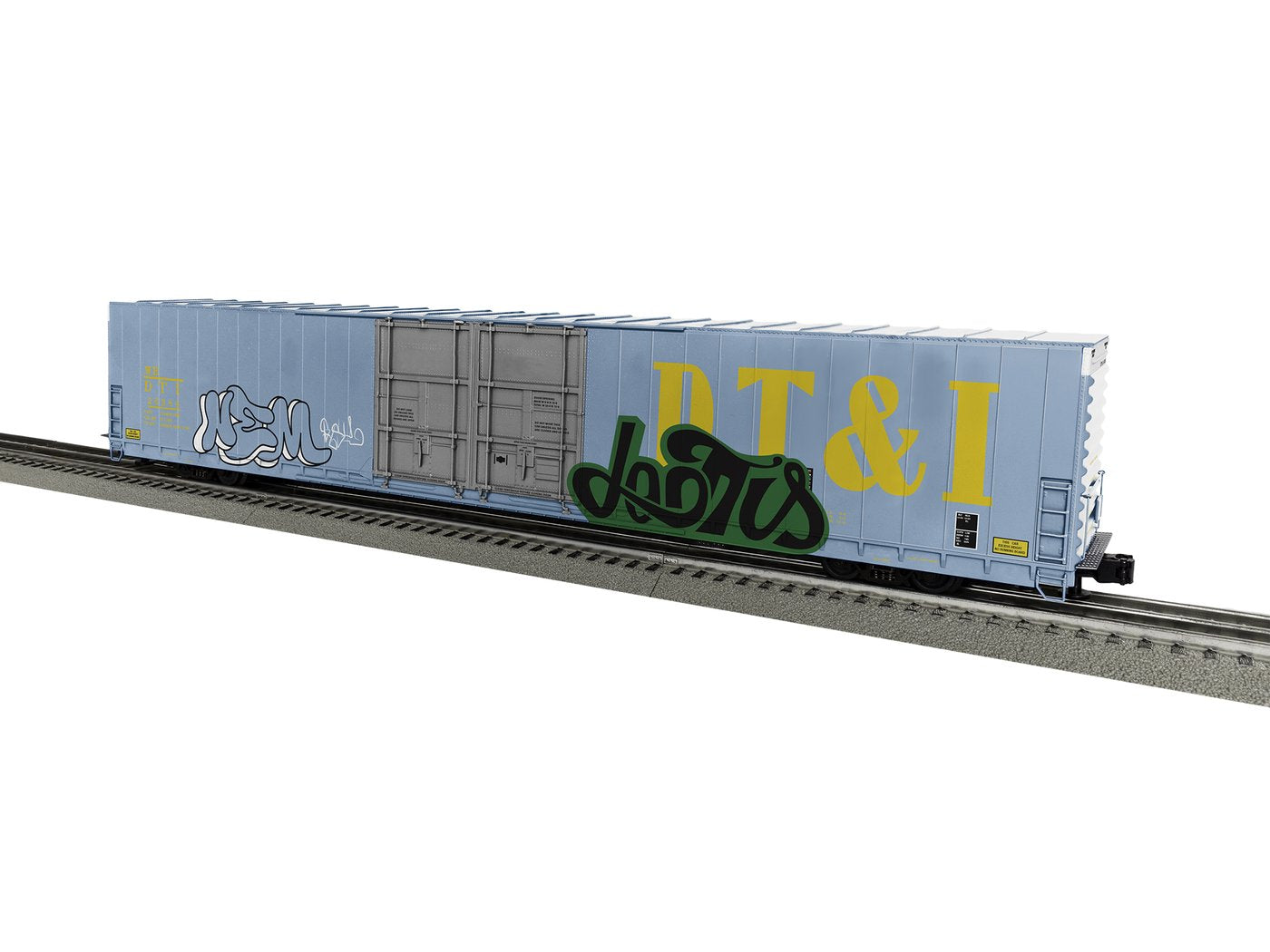 Lionel 1926024 O DT&I 86' 4-Door Blue with Graffiti Hi-Cube Boxcar #26888