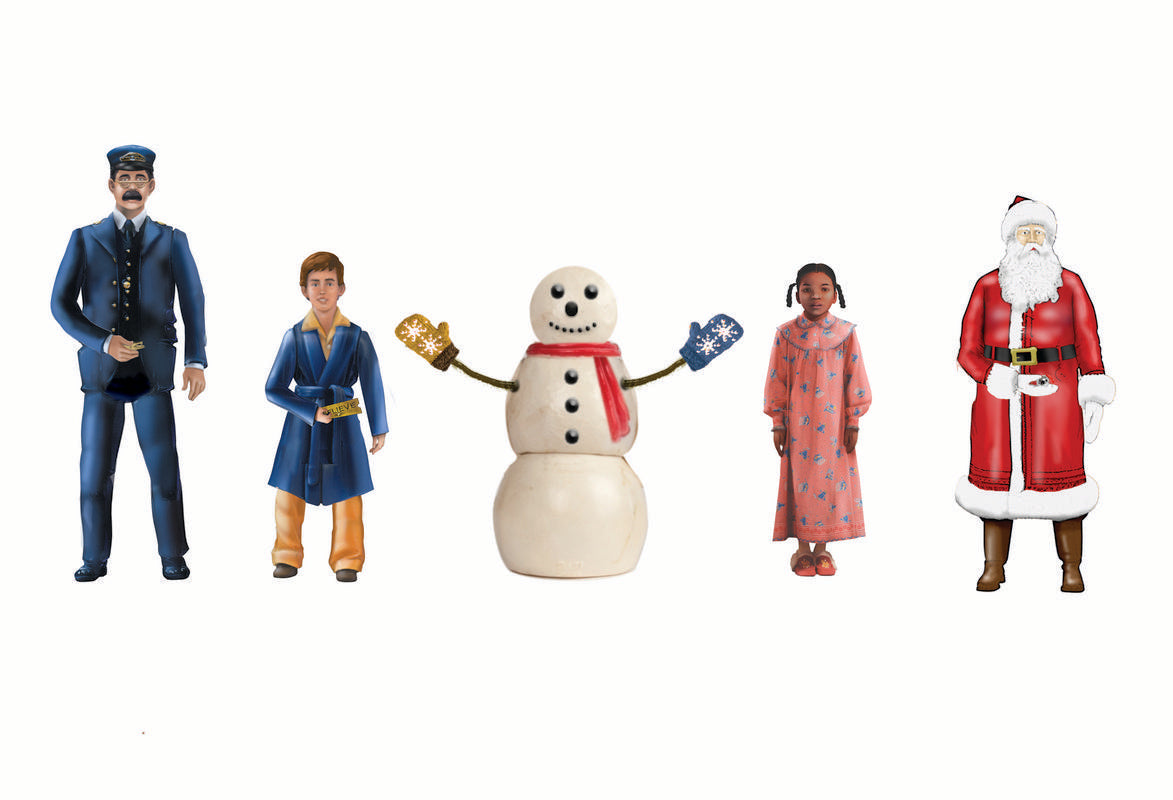 Lionel 1830010 O The Polar Express Snowman, Children, Santa Figures (Set of 5) LN/Box