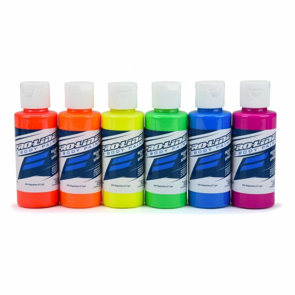 Pro-Line Racing 6323-03 RC Body Paint Fluorescent Color Set (Pack of 6)
