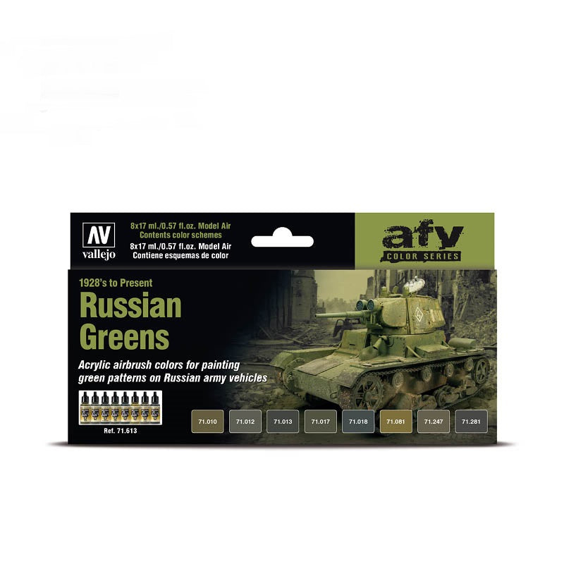 Vallejo Paint 71613 Russian Greens 1928 to Present Model Air Acrylic Paints