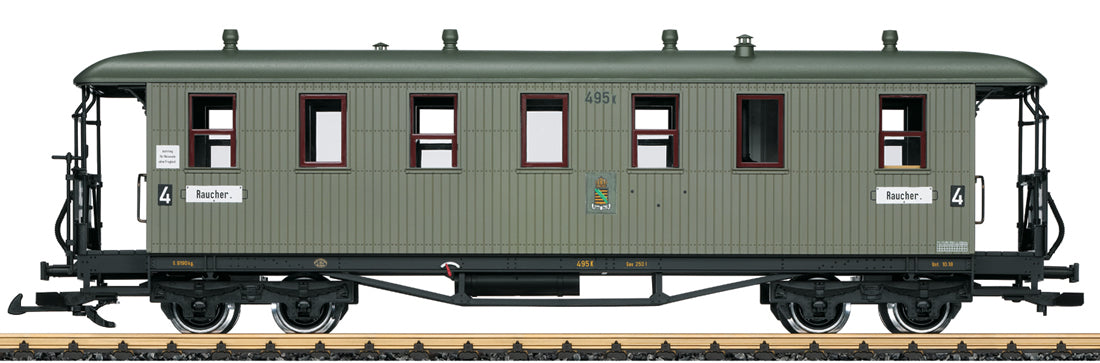 LGB 31354 G Saxon State Railroad 4th Class Era I Passenger Car