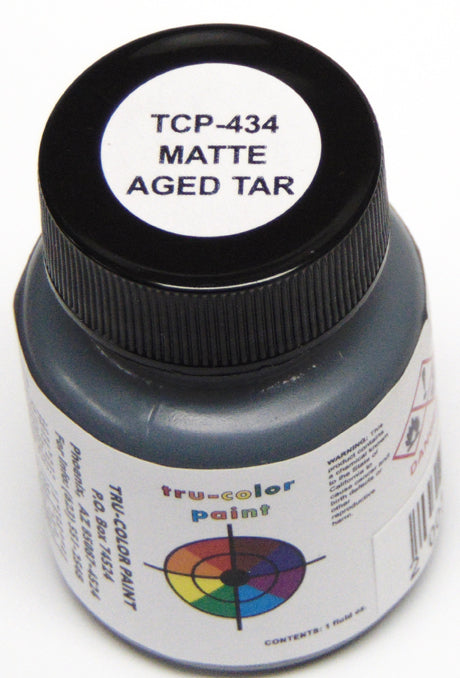 Tru-Color 434 Sprayable Paint Matte Aged Tar - 1 oz. Bottle