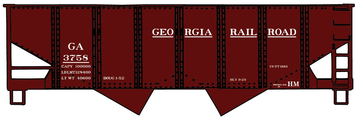 Accurail 2586 HO Georgia Railroad USRA Twin Hopper Kit #3758