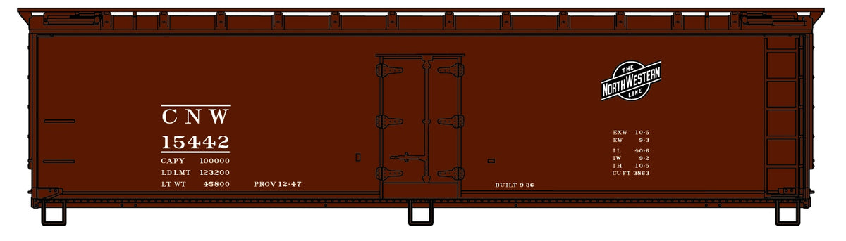 Accurail 4856 HO Chicago and North Western 40' Wood Reefer Kit #15442