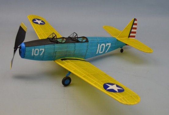 Dumas 341 Fairchild PT-19 Rubber Pwd Laser Cut Military Aircraft Plane Model Kit
