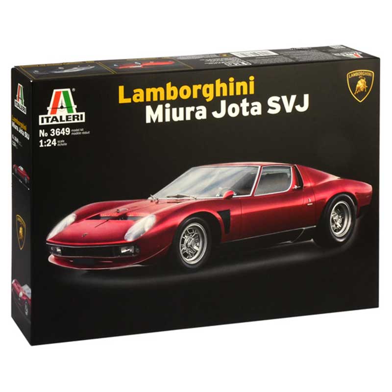 Italeri 3649 1:24 Lamborghini Miura JOTA SVJ Car Plastic Model Kit