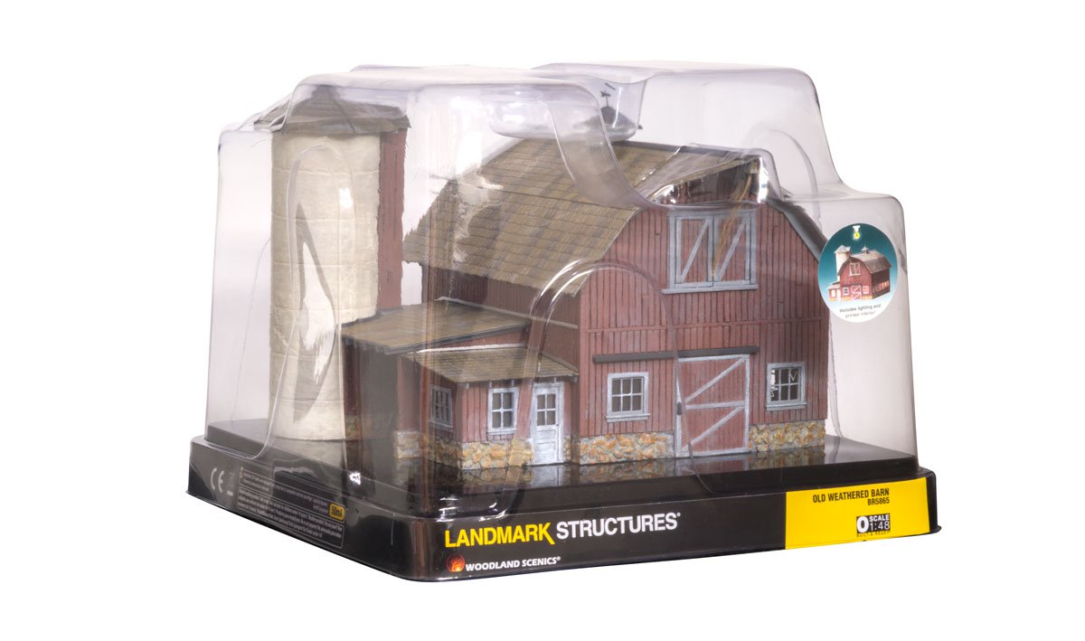 Woodland Scenics BR5865 O Built-&-Ready Old Weathered Barn Building