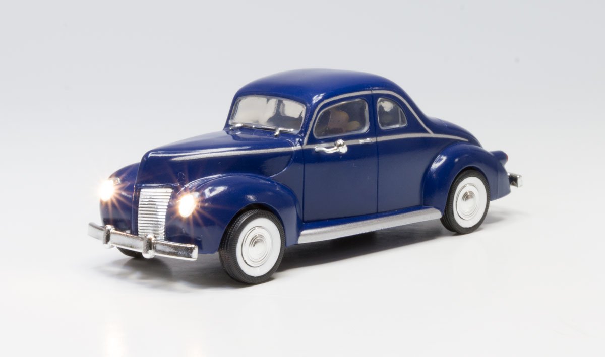 Woodland Scenics JP5978 O Just Plug Blue Coupe Lighted Vehicle