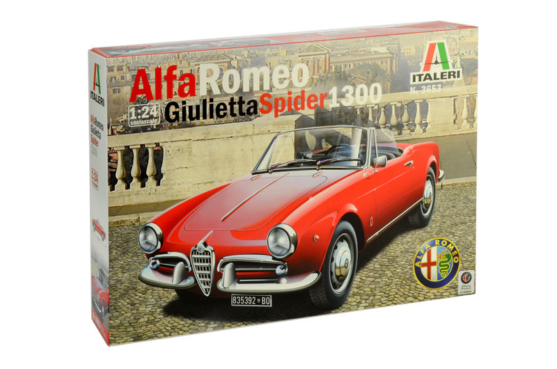 Italeri 3653 1:24 Alfa Romeo Giulietta Spider 1300 Car Plastic Model Kit