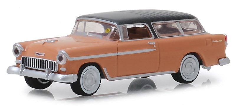 Greenlight Collectibles 37170-A 1:64 1955 Chevrolet Nomad in Shadow Gray & Coral