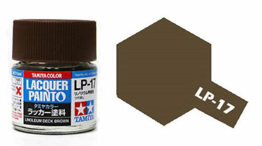 Tamiya 82117 Lacquer LP-17 Linoleum Deck Brown Paint - 10ml Bottle