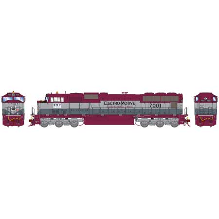 Athearn G69521 HO Electro Motive Demo SD70M Diesel Locomotive w/ DCC #7001