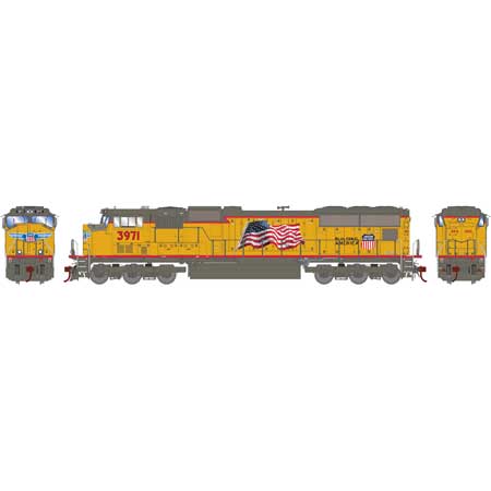 Athearn G69563 HO Union Pacific SD70M Diesel Locomotive with DCC & Sound #3971