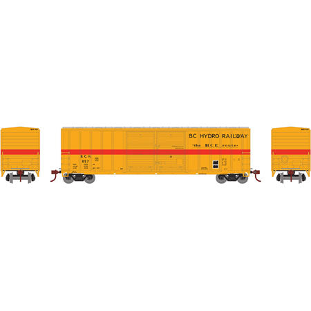 Athearn 27202 HO BC Hybrid Railway RTR 50' FMC Centered Double Door Box Car #657