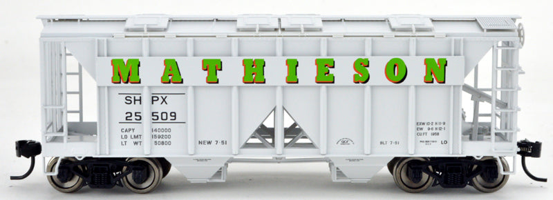 Bowser 42234 HO Mathieson 70 Ton 2 Bay Hopper Car #25509