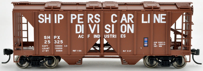 Bowser 42237 HO Shippers Car Line 70 Ton 2 Bay Hopper Car #25325