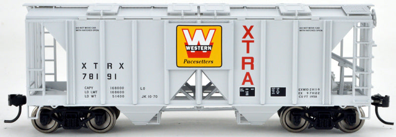 Bowser 42250 HO XTRA Western Pacesetter 70 Ton 2 Bay Hopper Car #78205