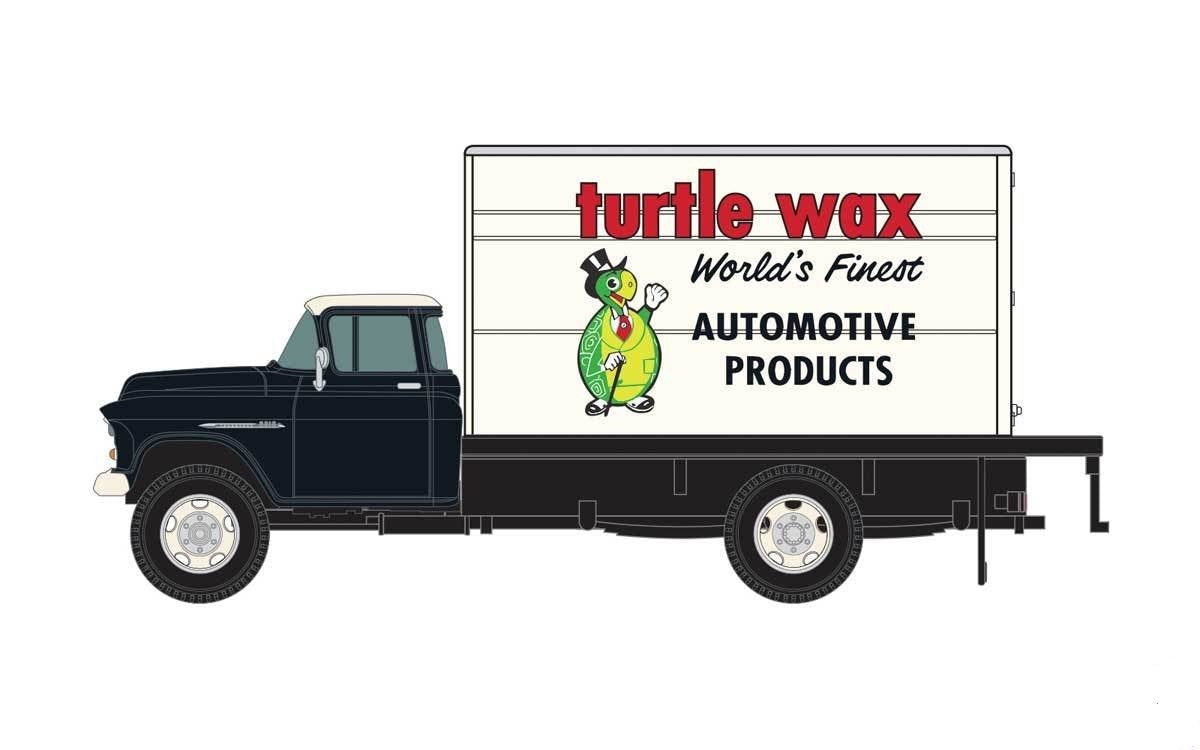 Classic Metal Works 30570 HO Mini Metals Turtle Wax 1955 Chevrolet Box Truck