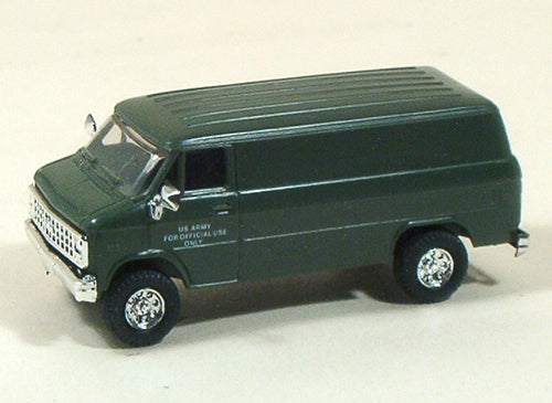 Trident Miniatures 90083 HO Green Chevrolet Cargo Van Plastic Model Kit