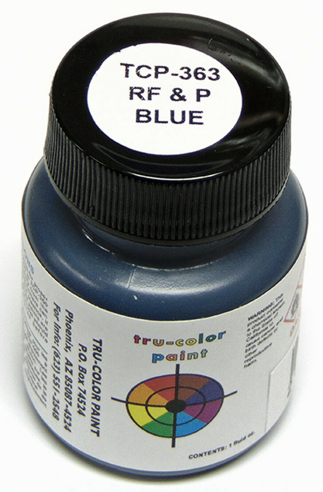 Tru-Color 363 Railroad Color Acrylic Paint RFP Blue - 1 oz. Bottle