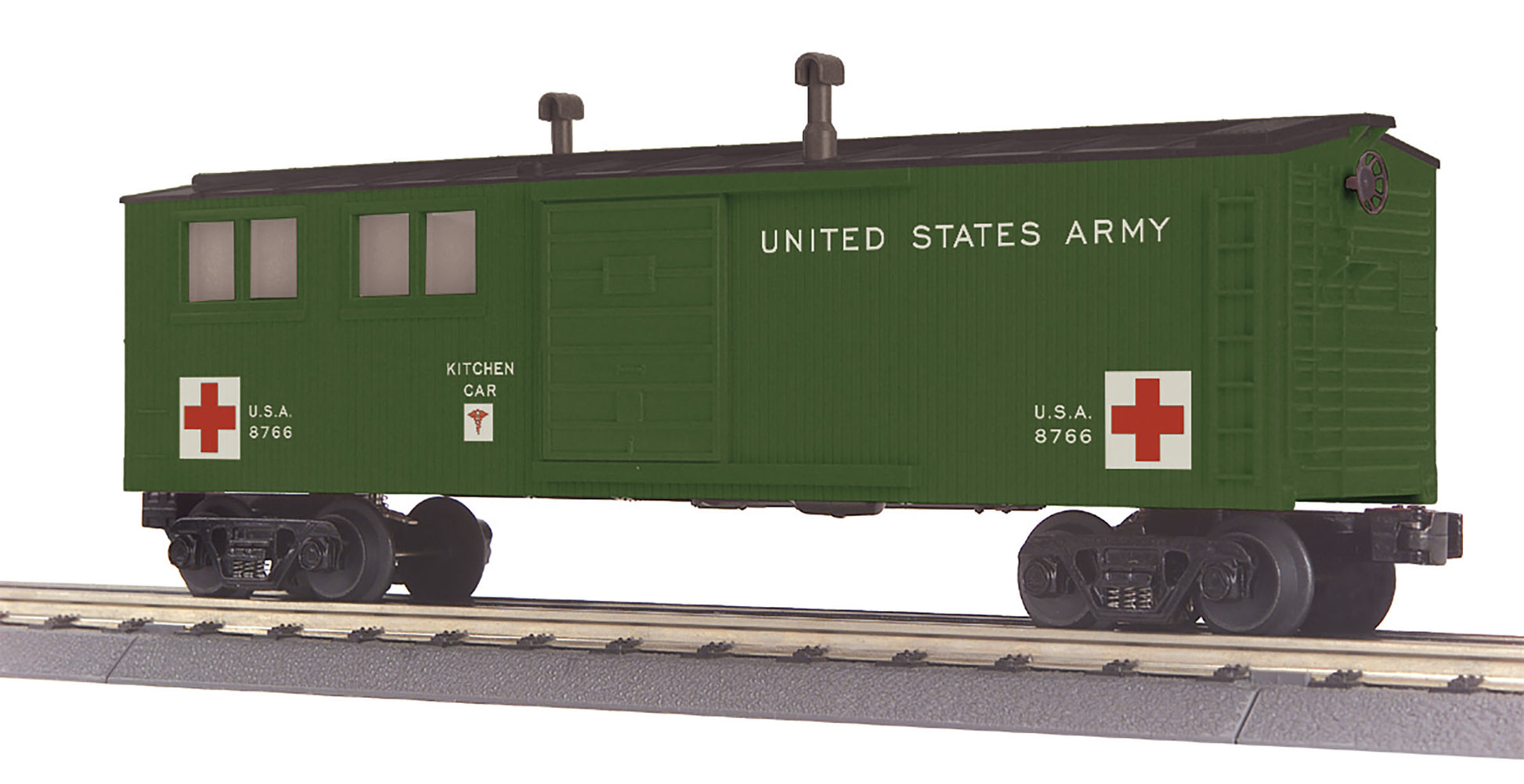 MTH 30-79635 O Gauge U.S. Army Engineering Car #8766 LN/Box