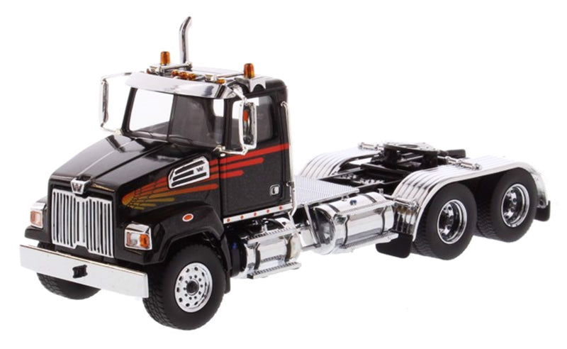 DieCast Masters 71036 1:50 Metallic Black Western Star 4700 SF Tandem Day Cab