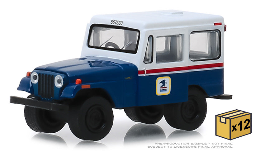 Greenlight Collectibles 29998-CASE 1:64 USPS - 1971 Jeep DJ-5 (Pack of 12)