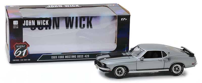 Highway 61 18016 1:18 John Wick - 1969 Ford Mustang BOSS 429 Diecast Model Car
