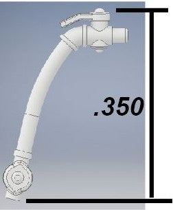 Cal Scale 190-730 HO Locomotive Air Hose with Shut Off Valve (Pack of 2)