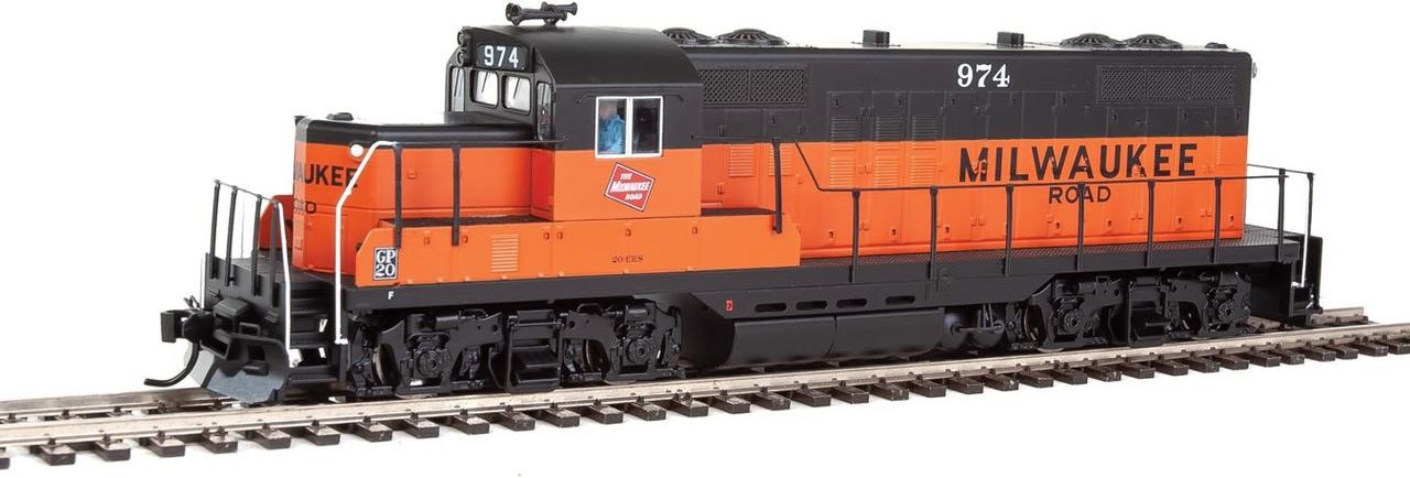 Walthers 910-10409 HO MILW EMD GP9 Phase II Standard DC Diesel Locomotive #974