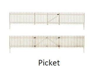 Woodland Scenics A2984 HO Picket Fence (Pack of 8)