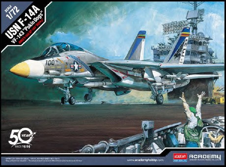 Academy 12563 1:72 F14A VF143 Pukin Dogs USN Fighter (New Tool) Plane Kit
