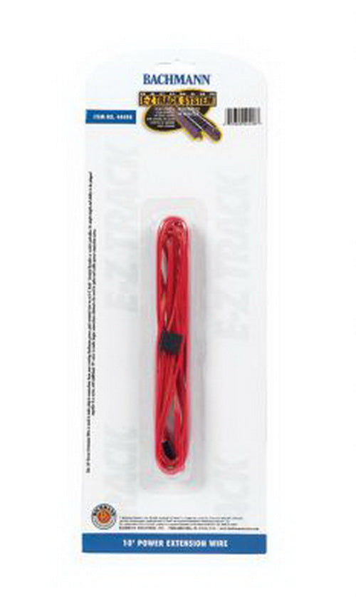 Bachmann 44498 HO Scale Red Plug-In 10'' E-Z Track Power Terminal Extension Wire